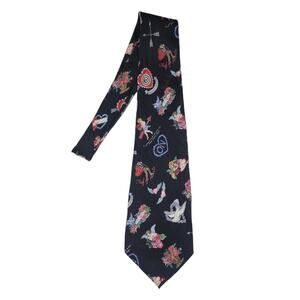 Nicole Miller Vintage Tie Silk Thief of Hearts Cherub Cupid Valentine’s Day 1995